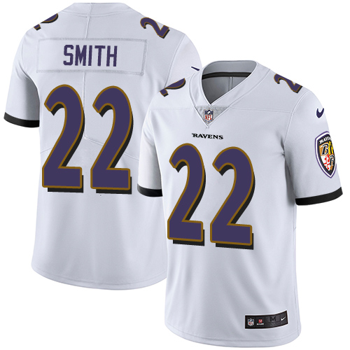 2019 Men Baltimore Ravens #22 Smith white Nike Vapor Untouchable Limited NFL Jersey